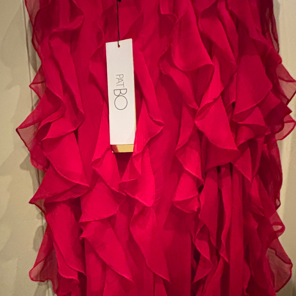 Red Patbo Ruffle Red Dress